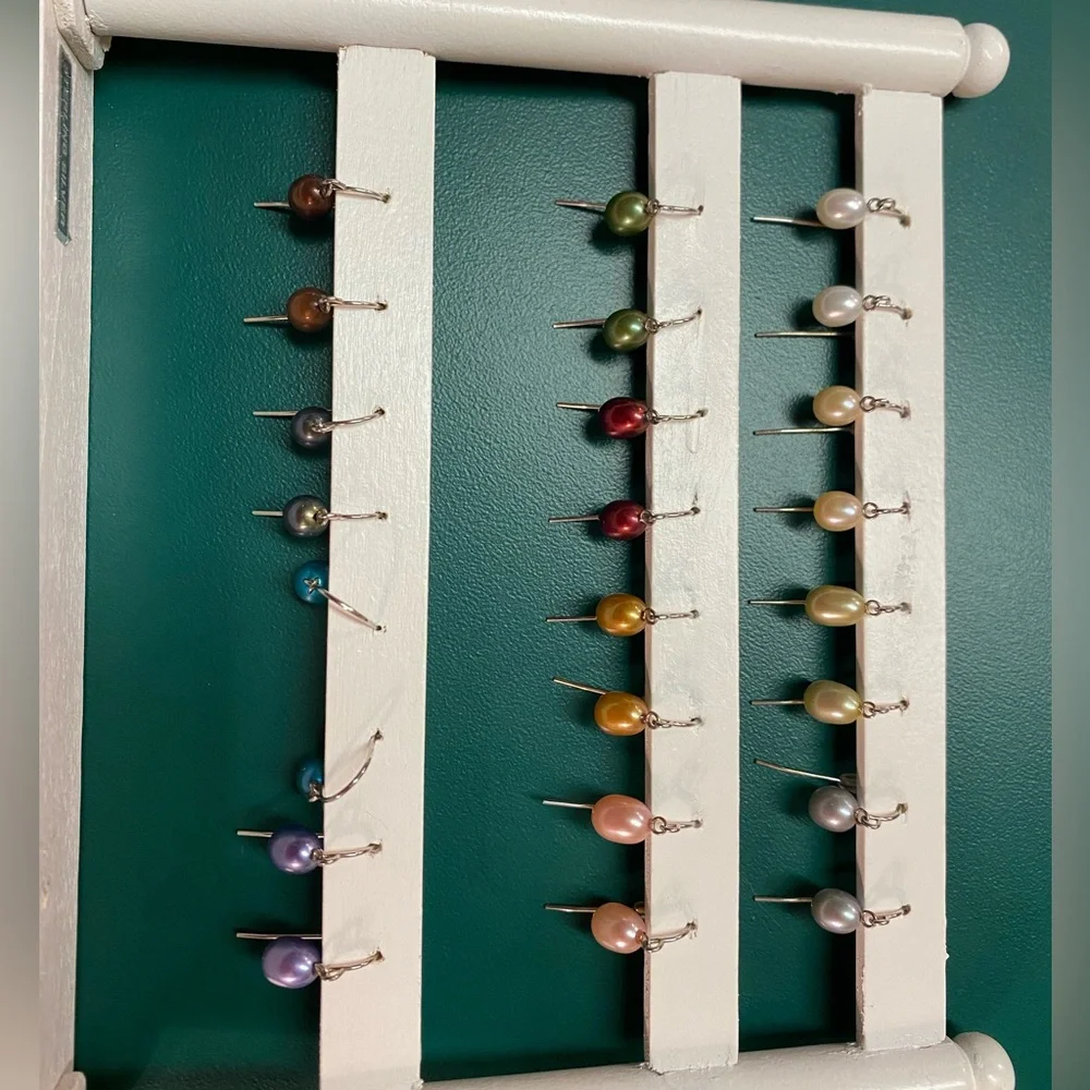 12 pair peal dangle/ French hook